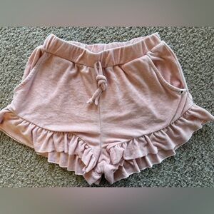 Simply Southern Pink Ruffle Trim Shorts